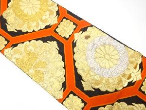 アンティーク　花蜀江模様織り出し袋帯（材料）